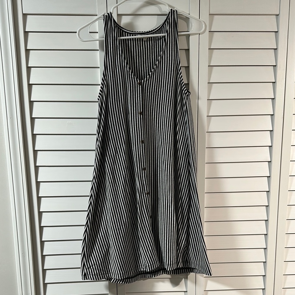 Z Supply Black and White V-Neck Sleeveless Mini Dress